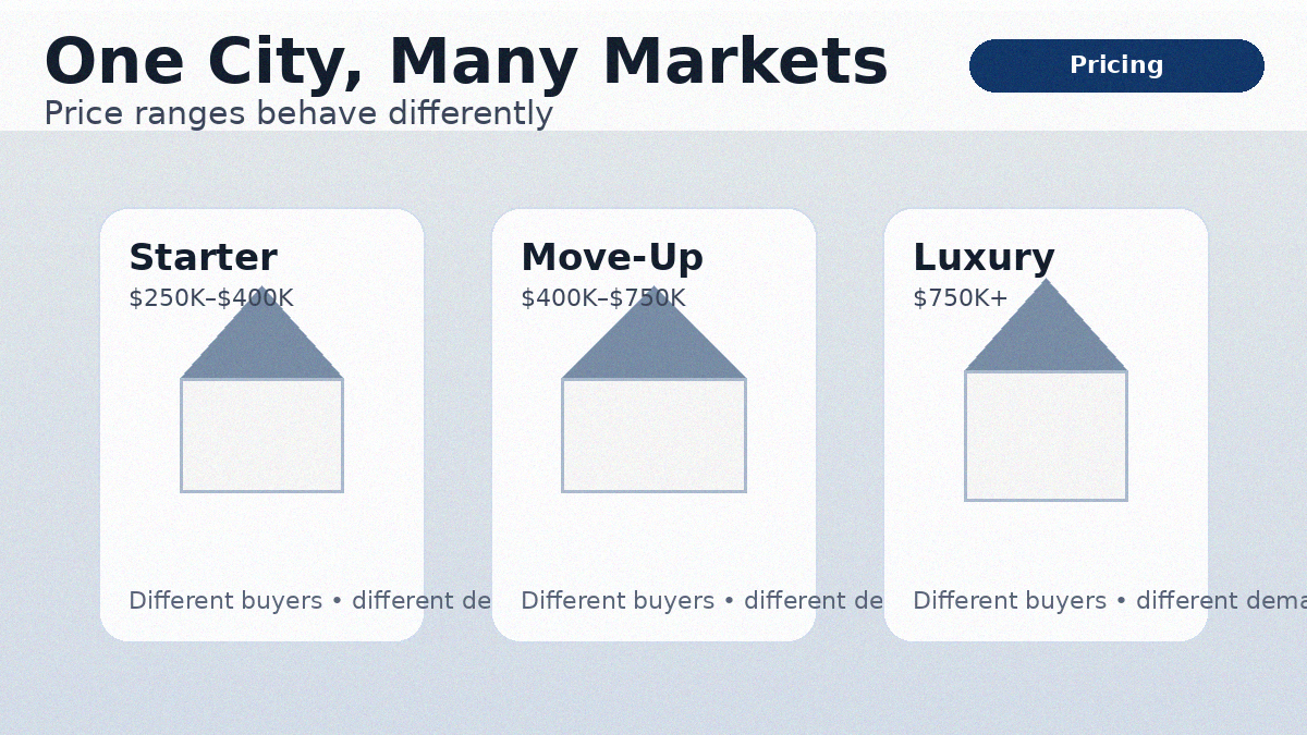 Different housing price ranges act as separate real estate markets