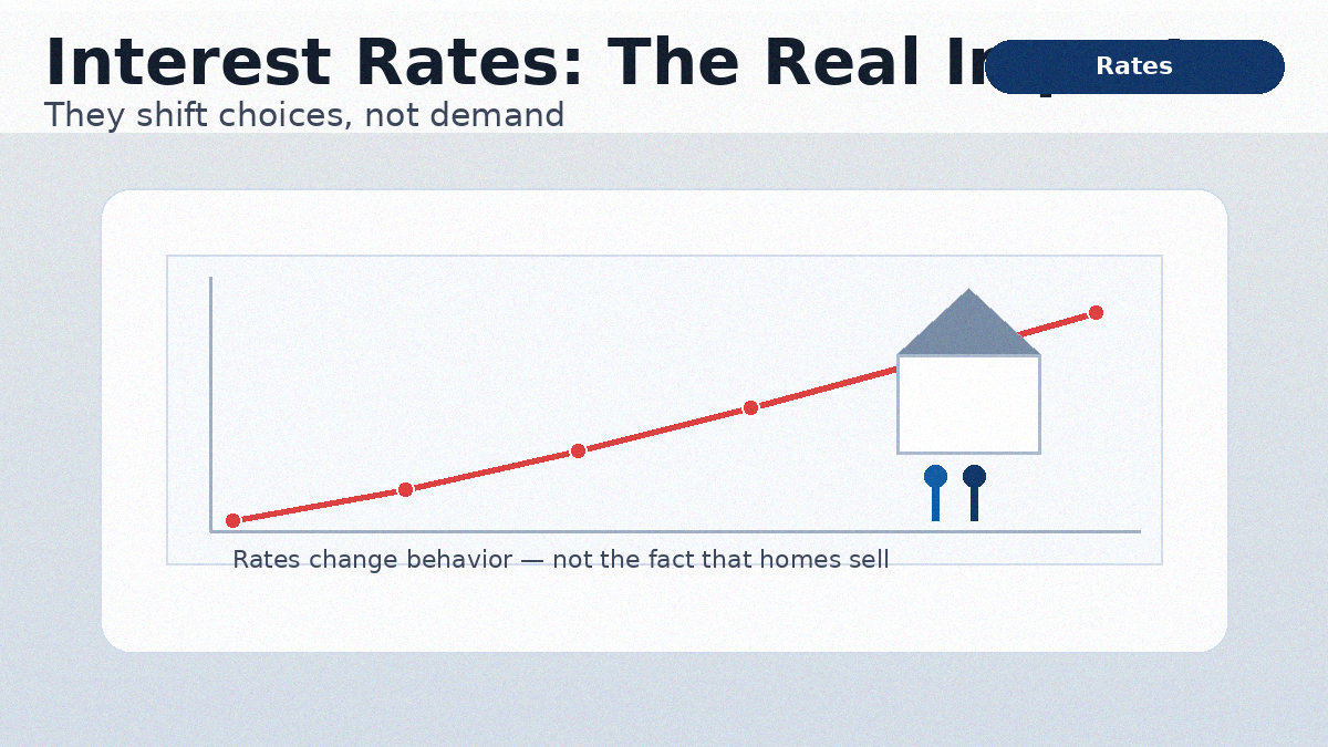 Interest rates change buyer behavior not housing demand